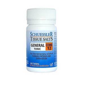 Schuessler Tissue Salts: SCHUESSLER TISSUE SALTS GENERAL TONIC COMB 12