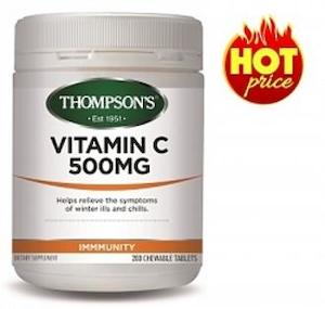 THOMPSON'S VITAMIN C 500MG CHEWABLE 200 TABLETS