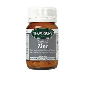 THOMPSON'S ORGANIC ZINC 80 TABLETS