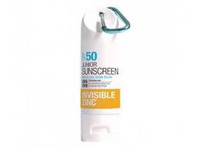 Invisible Zinc: INVISIBLE ZINC JUNIOR SPF 50 CLIP ON WITH 2 HR W/R 60G SUNSCREEN