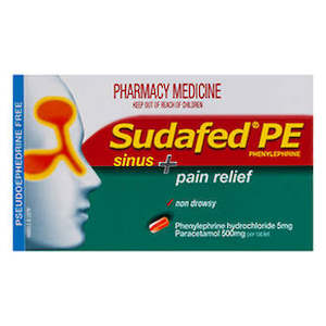 Sudafed%C2%AEpe: SUDAFED® PE Sinus + Pain Relief 20 Tablets