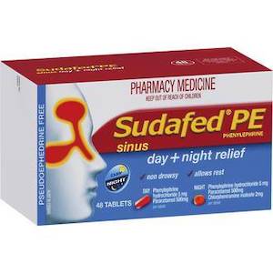 Sudafed%C2%AEpe: SUDAFED® PE Sinus Day + Night Relief 48 tablets