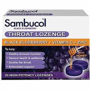 Sambucul: Sambucol Throat Lozenges 20pk - Immune System Support