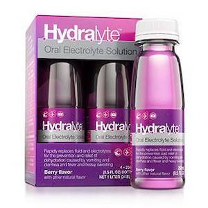 Hydralyte Oral Electrolyte Solution, Ready to Drink Clinical Hydration Formula 4-Pack