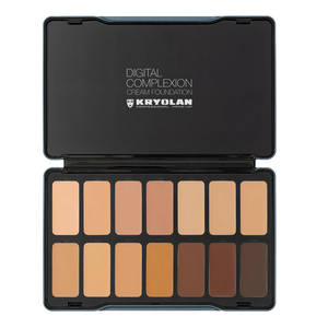 Face Makeup: Kryolan Digital Complexion Cream Foundation Palette - 14 Colors