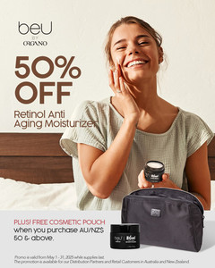 Products: beU Retinol Anti Aging Moisuriser 50% Off