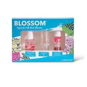 Blossom 3pc Mini Cuticle Oil, Colour-Changing Crystal Lip Balm, Mini-Roll-On Lip&hellip;