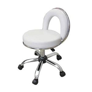 Stools Chairs: Pedicure Operator Stool - White (Low Seated)