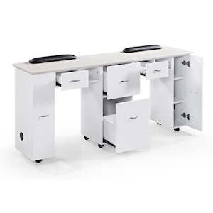 Mani Pedi Furniture: Manicure Table - Double Station (N031)