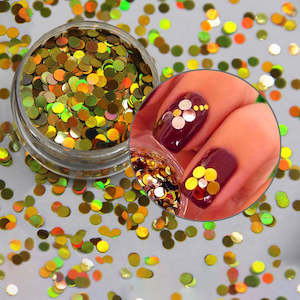 Clearance Items: 3mm Gold Holographic  Sequins  (dis)