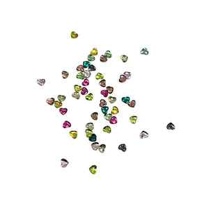 Clearance Items: Flat Back Heart Rhinestones -Mixed Colours