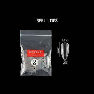 Clearance Items: Refill Clear Full Cover Tips - 50pcs/bag