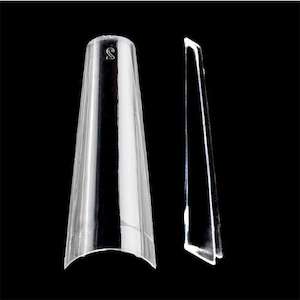 Supplies: BG Soft Gel Extension Half Well Tips - Medium Coffin - Clear