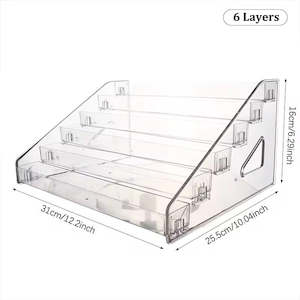 Nail Accessories: 6 Shelf Clear Polish Stand