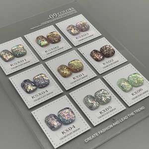 Glitters Chrome: Mixed Sizes Chunky Nail Glitters