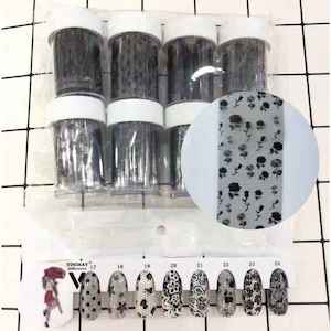Foils: NA Transfer Foil Black Mesh with Roses