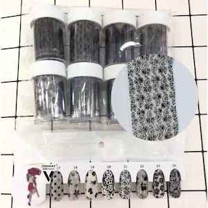 NA Transfer Foil Black Paisley Design