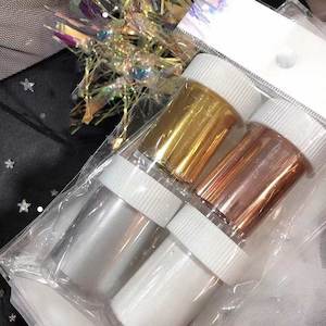 Foils: 4 Pkt Foil Gold White Silver Rose Gold