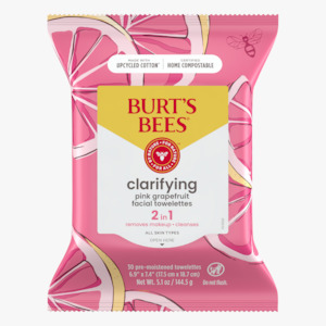 Cleansers: Burt's Bees Pink Grapefruit Facial Cleansing Towelettes