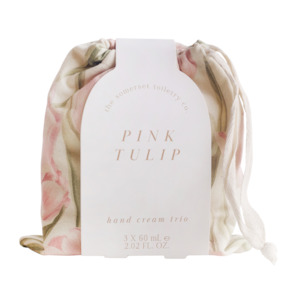 The Somerset Toiletry Co Hand Cream Trio Pink Tulip (in drawstring bag) 3 x 60ml