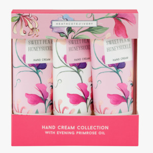 Heathcote & Ivory Sweet Pea & Honeysuckle Hand Cream Collection