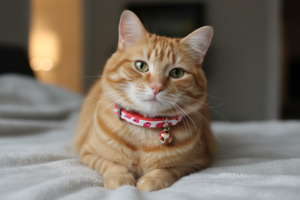 Moo Cat Collar with Safety - Red