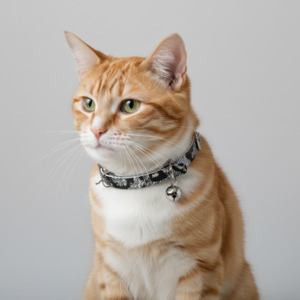Holographic Cat Collar with Safety - Black