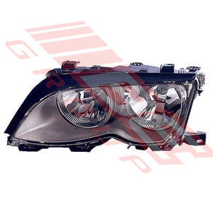 Parts To Suit Bmw 3 Series 2001 Facelift: 0061094-31G - HEADLAMP - L/H - BLACK REFLECTOR - TO SUIT - BMW 3'S E46 4D 2001- F/L