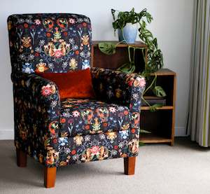 Arm Chair in 'Transylvania Folk' Linen