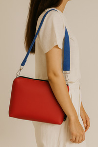 All: Vinyl Handbag - Fire Engine Red