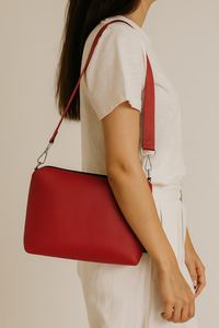 Vinyl Handbag - Raspberry
