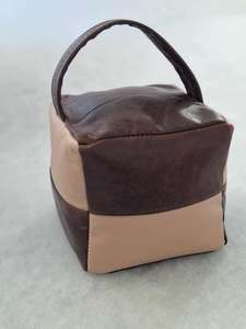 Leather Door Stop (Tan and Cherry)