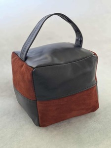 Leather Door Stop (Black and Brown Suede)