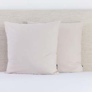 Fieldcrest Stonewashed Cotton Natural European Pillowcase Pair