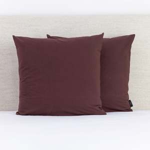 Fieldcrest Stonewashed Cotton Hazelnut European Pillowcase Pair