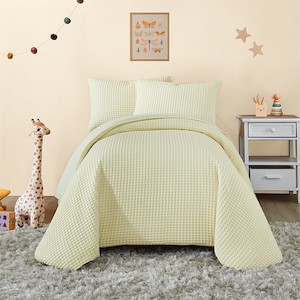 bb&b Kids Chunky Waffle Cotton Duvet Cover Set