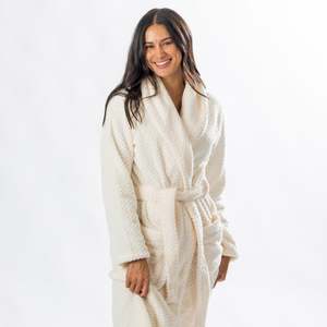 Design Republique Gemma Texture 3/4 Length Bathrobe