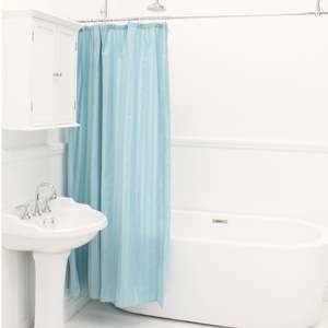 Solace Waterproof Satin Stripe Shower Curtain 180 x 200cm