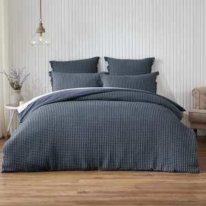 Fieldcrest Yarn Dyed Cotton Chunky Waffle Duvet Cover Set