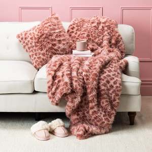 Marlo Mia Blanket & Cushion Pack Pink