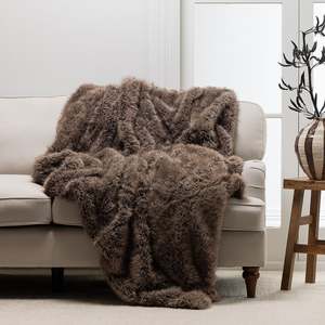 Design Republique Sepia Faux Fur Blanket