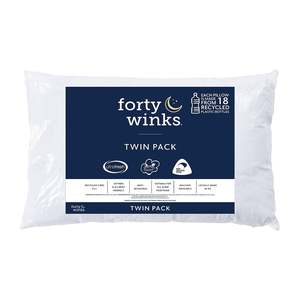 Forty Winks Twin Pack Pillow