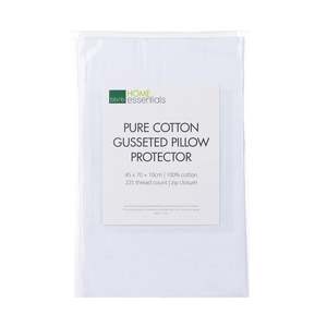 Mattress Pillow Protectors: Home Essentials Pure Cotton Gusseted Pillow Protector