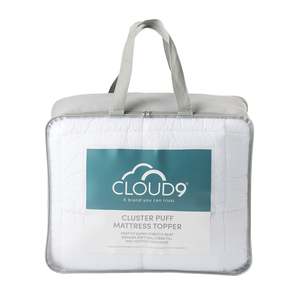 Mattress Toppers: Cloud 9 600GSM Cluster Puff Mattress Topper