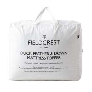 Fieldcrest Duck Feather & Down Dual Layer Mattress Topper