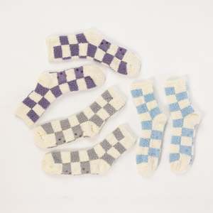 bb&b Classic 3 Pack Check Bed Socks