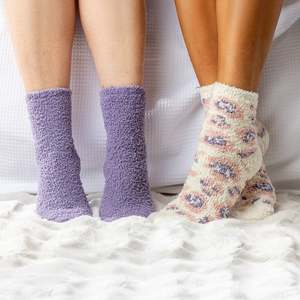 bb&b Sleep Classic 2 Pack Flower & Lilac Bed Socks