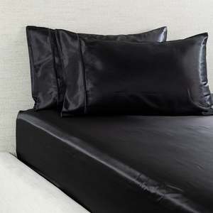 Hometones Sadie Satin Fitted Sheet & Pillowcase/s