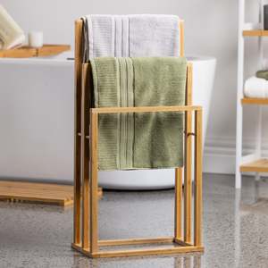 Solace Bamboo 3 Bar Towel Rack