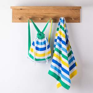 Towels: Seaside Supplies Kids Backpack with beach towel Bold Stripe